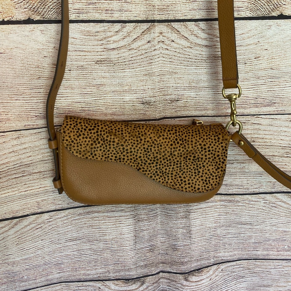 Lucky Brand Stylish Tan and Brown Crossbody Bag